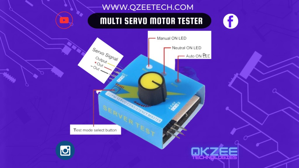 Digital Multi Servo Tester CCPM 3 Channel ESC Speed Control - Servo Motor Tester for RC Planes, Drones, and Robotics - Available in Lahore, Pakistan