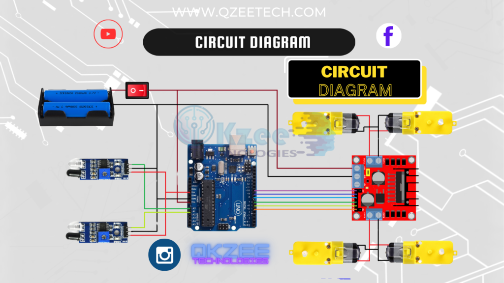 How to Make a Line Follower Robot using Arduino, L298 Motor Driver and IR Sensor