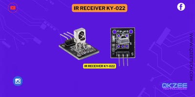 IR Receiver  KY-022 Module connected to Arduino for DIY automation project - ideal for student and final year projects by QKZee Tech Lahore
