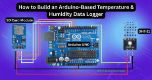 Arduino Uno with DHT11 and SD card module wiring