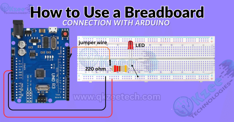 Arduino LED blinking project on breadboard