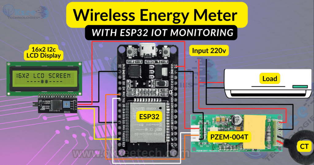 Wireless Energy Meter Circuit Diagram