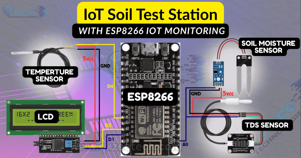 ESP8266 IoT Soil Test Station Circuit Diagram 