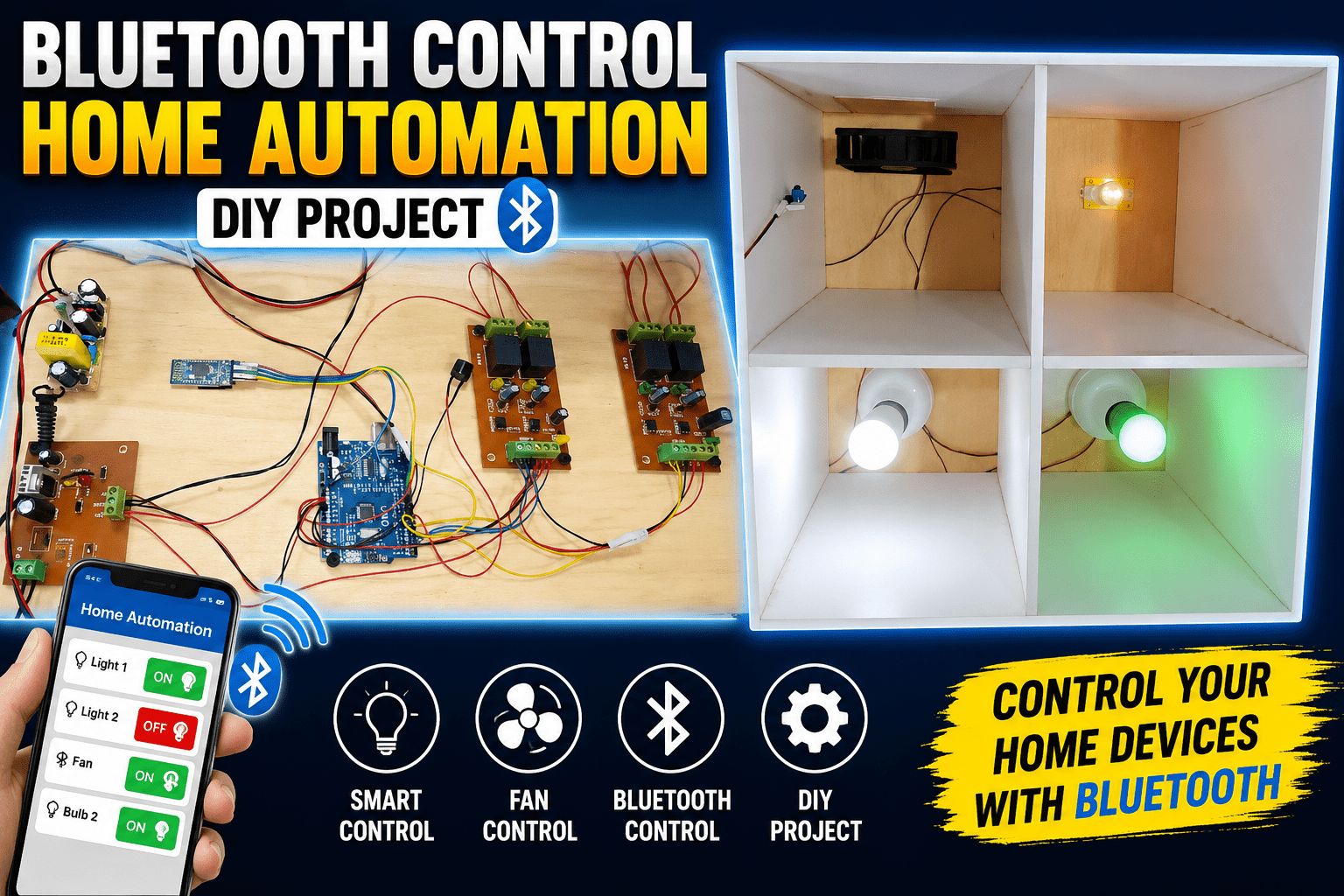 how to make bluetooth control home atomation complete projects details in lahore pakistan diy