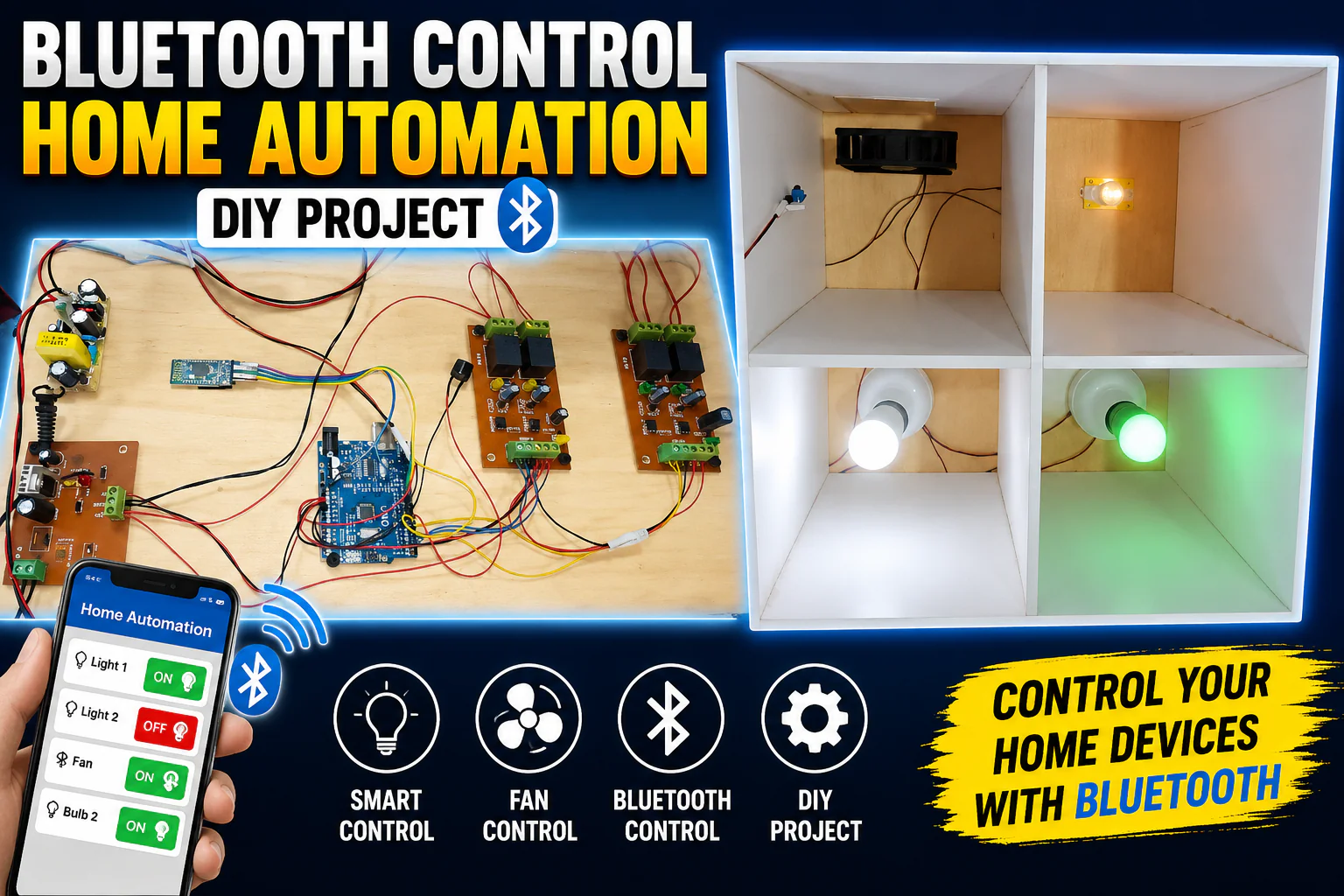 how to make bluetooth control home atomation complete projects details in lahore pakistan diy