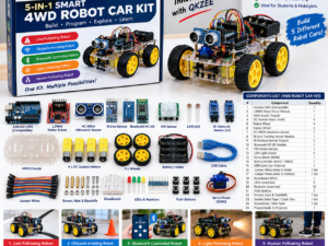 QKZEE STEM 5-in-1 Smart Robot Car Kit for Students