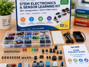 QKZEE STEM Electronics and Sensor Learning Kit with 50+ Components