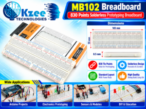 MB102 breadboard 830 points solderless pro