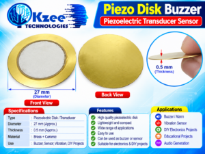 Piezo disk buzzer piezoelectric transducer sensor 27mm